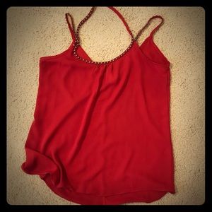 Like new Pan Handle Slim beaded scoop back tank